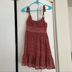 Red Floral Princess Polly Ruffle Dress